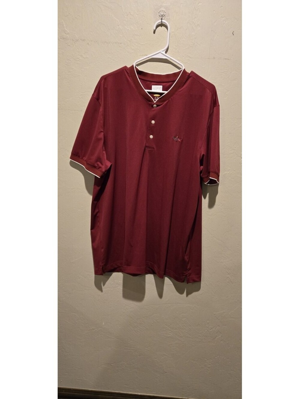 Greg Norman XL Maroon Polyester Polo Shirt
